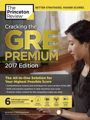 cover image of Cracking the GRE Premium Edition with 6 Practice Tests, 2017